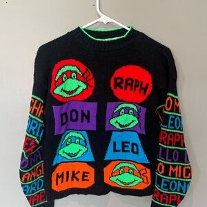 Vintage 1990 youth teenage mutant ninja turtle sweater